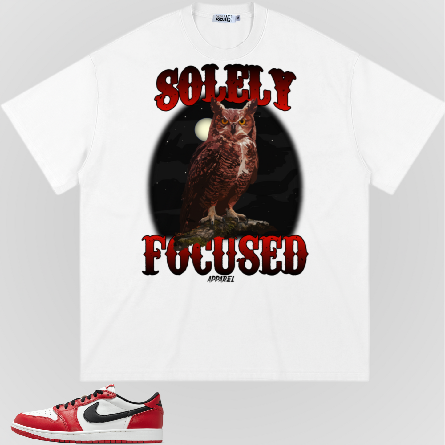 THE OWL (RED GRADIENT) | HEAVY TEE