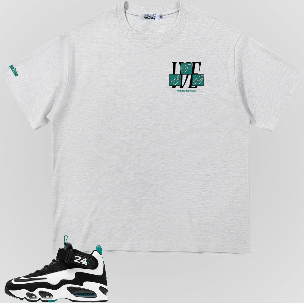 White T-shirt with small front logo on left chest