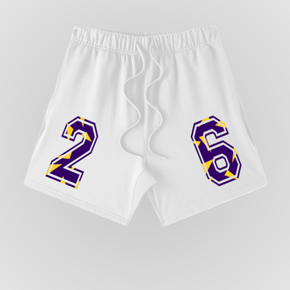 26 (WHITE) | HEAVYWEIGHT COTTON SHORTS