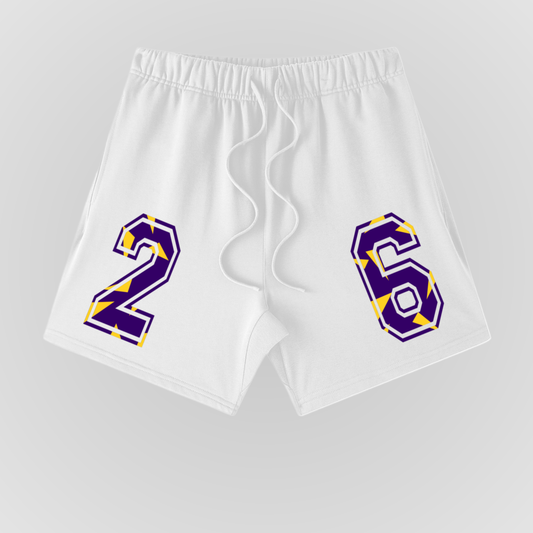 26 (WHITE) | HEAVYWEIGHT COTTON SHORTS