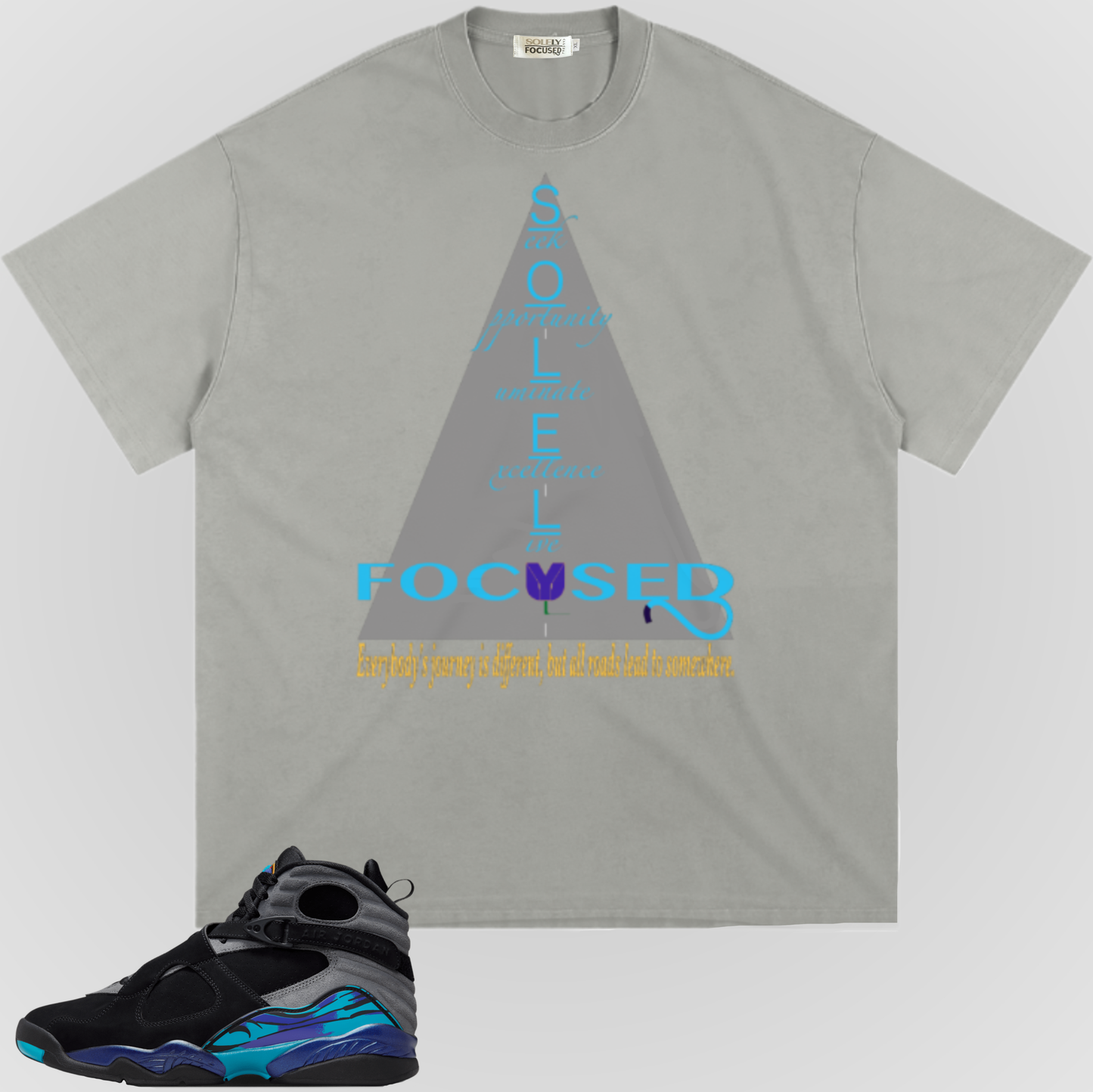 ALL ROADS (AQUA) | HEAVY TEE
