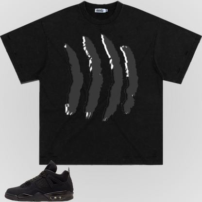 BLACK CAT ENERGY | HAND-FRAYED TEE