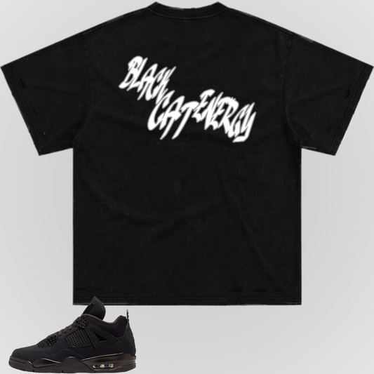 BLACK CAT ENERGY | HAND-FRAYED TEE