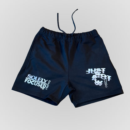 JUST GOT A W! (BLACK) | Heavyweight Cotton Shorts