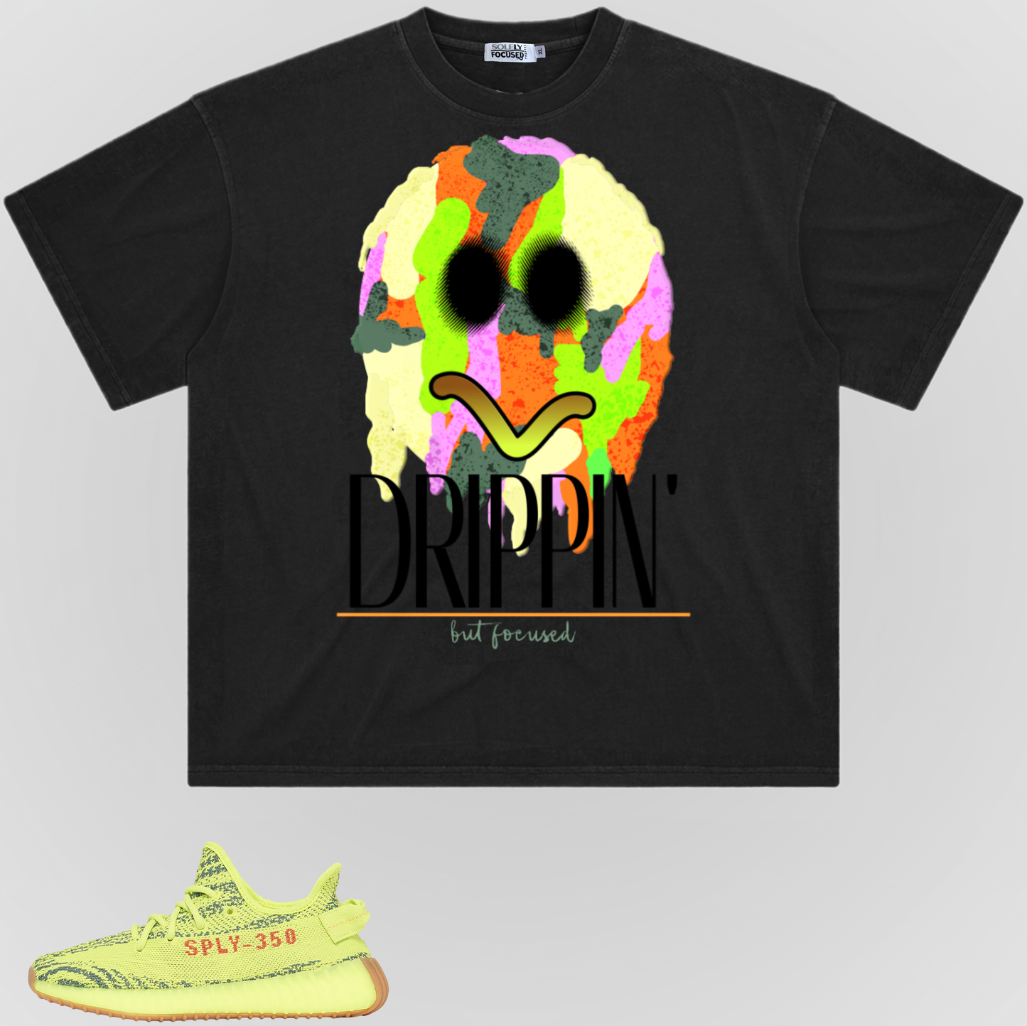 DRIPPIN' (OLIVE / MULTI-COLOR) | WASHED TEE