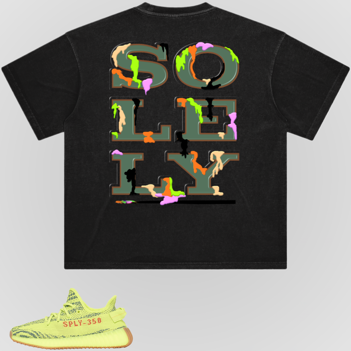 DRIPPIN' (OLIVE / MULTI-COLOR) | WASHED TEE