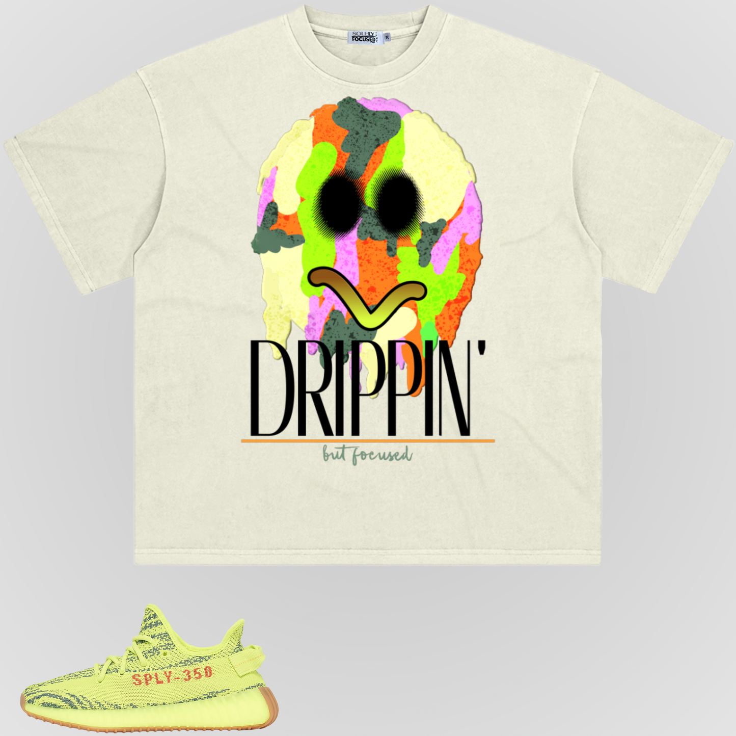 DRIPPIN' (OLIVE / MULTI-COLOR) | WASHED TEE