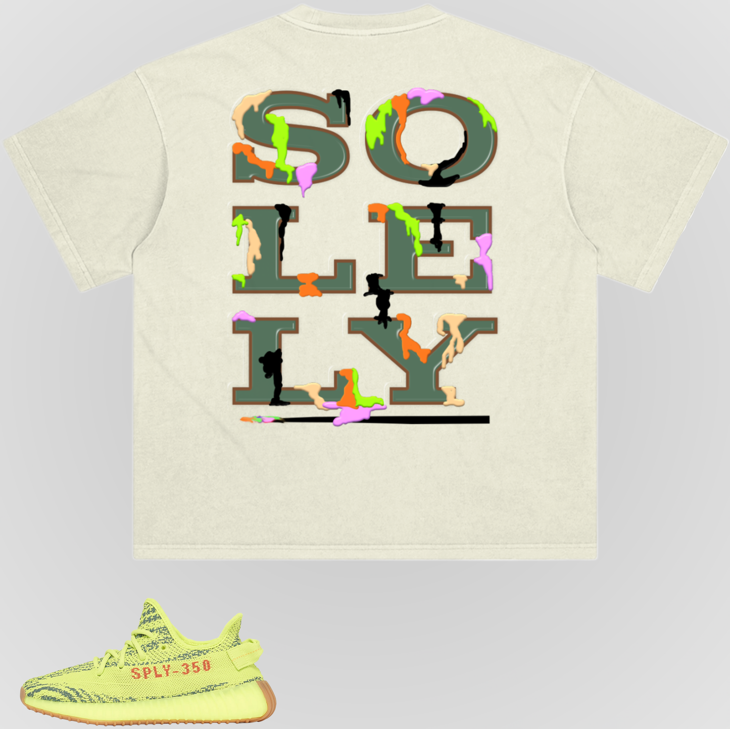 DRIPPIN' (OLIVE / MULTI-COLOR) | WASHED TEE