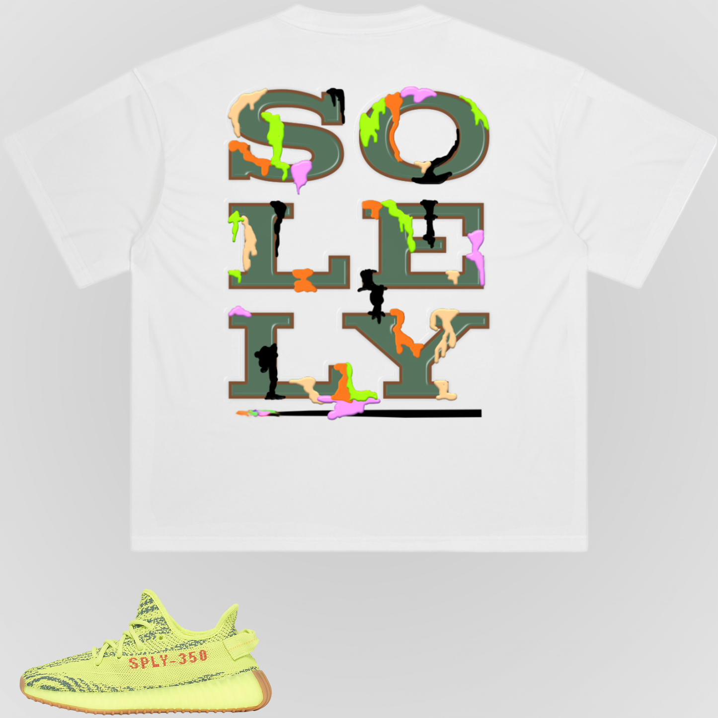 DRIPPIN' (OLIVE / MULTI-COLOR) | WASHED TEE