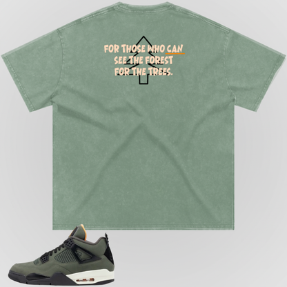 FOR THE TREES (ORANGE FONT) | SNOW WASHED TEE