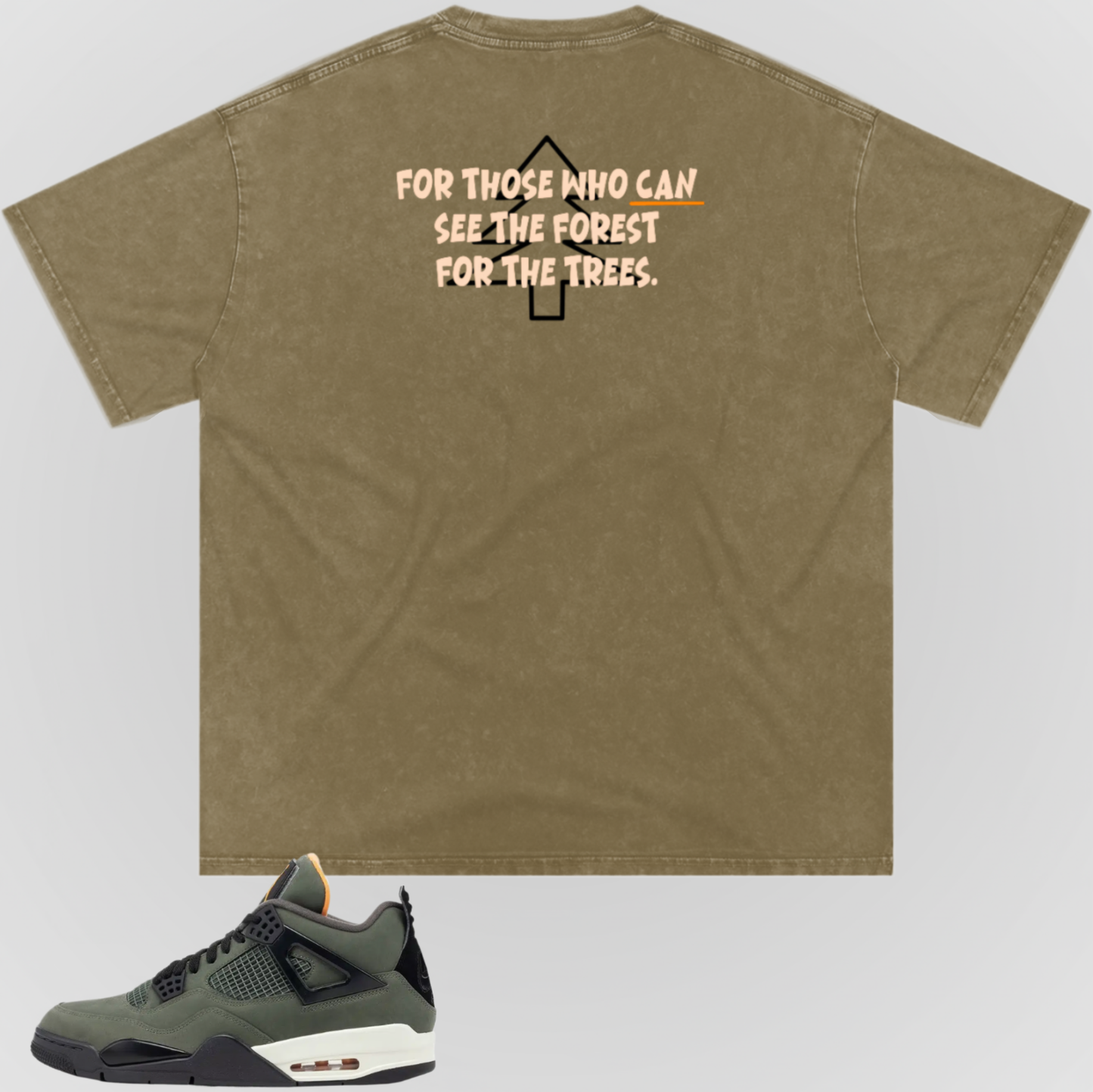 FOR THE TREES (ORANGE FONT) | SNOW WASHED TEE