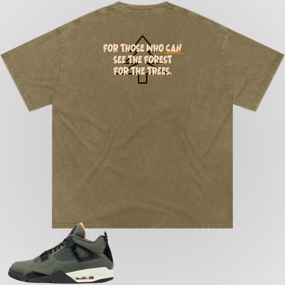FOR THE TREES (ORANGE FONT) | SNOW WASHED TEE