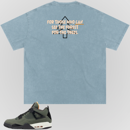 FOR THE TREES (ORANGE FONT) | SNOW WASHED TEE