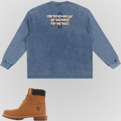 FOR THE TREES | LONG SLEEVE  SNOW WASHED TEE