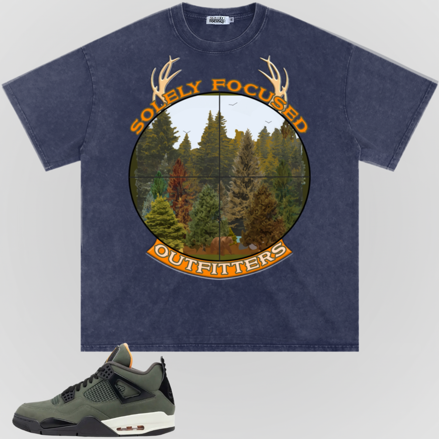 FOR THE TREES (ORANGE FONT) | SNOW WASHED TEE