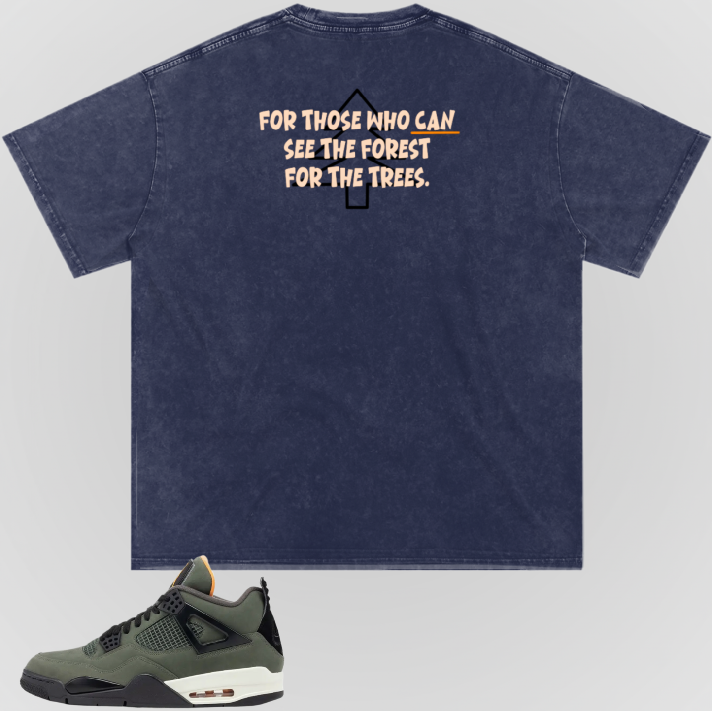 FOR THE TREES (ORANGE FONT) | SNOW WASHED TEE
