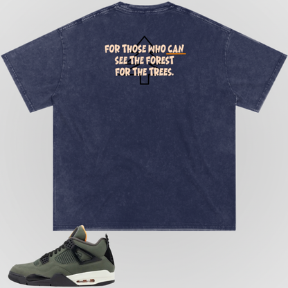 FOR THE TREES (ORANGE FONT) | SNOW WASHED TEE