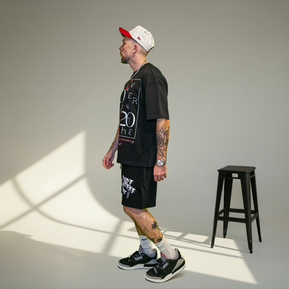 JUST GOT A W! (BLACK) | Heavyweight Cotton Shorts