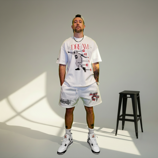 JUST GOT A W! (WHITE) | Heavyweight Cotton Shorts