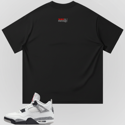 ON THE EDGE (WHITE SILHOUETTE)| OVERSIZED TEE