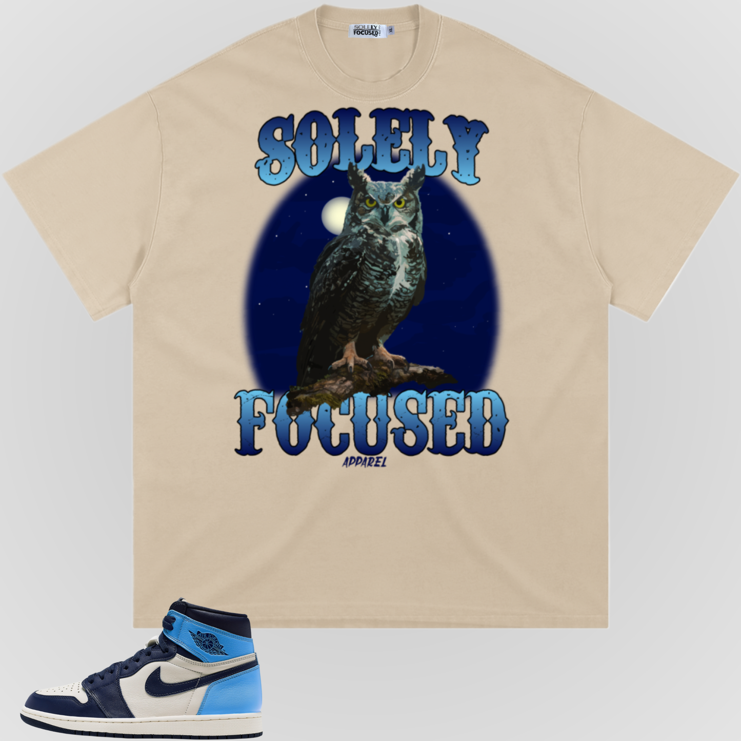 THE OWL (BLUE GRADIENT) | HEAVY TEE