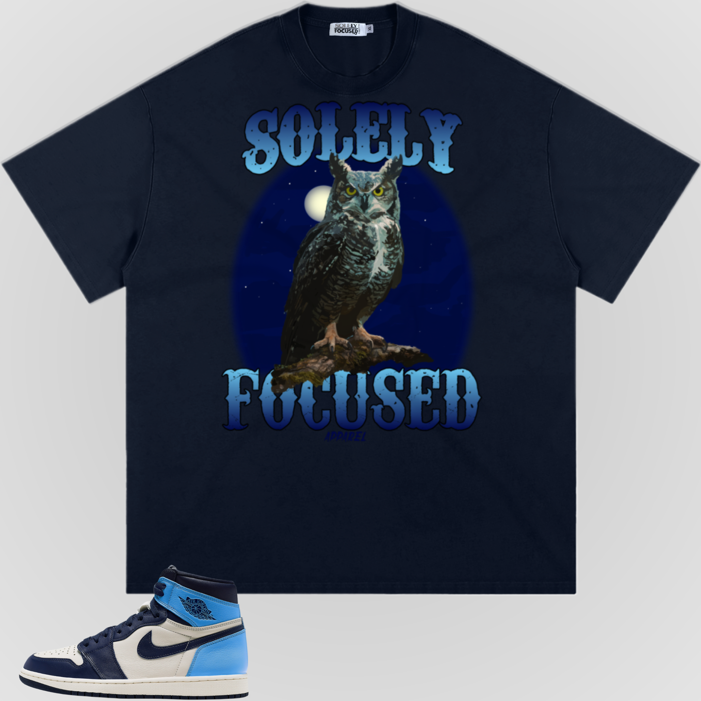 THE OWL (BLUE GRADIENT) | HEAVY TEE
