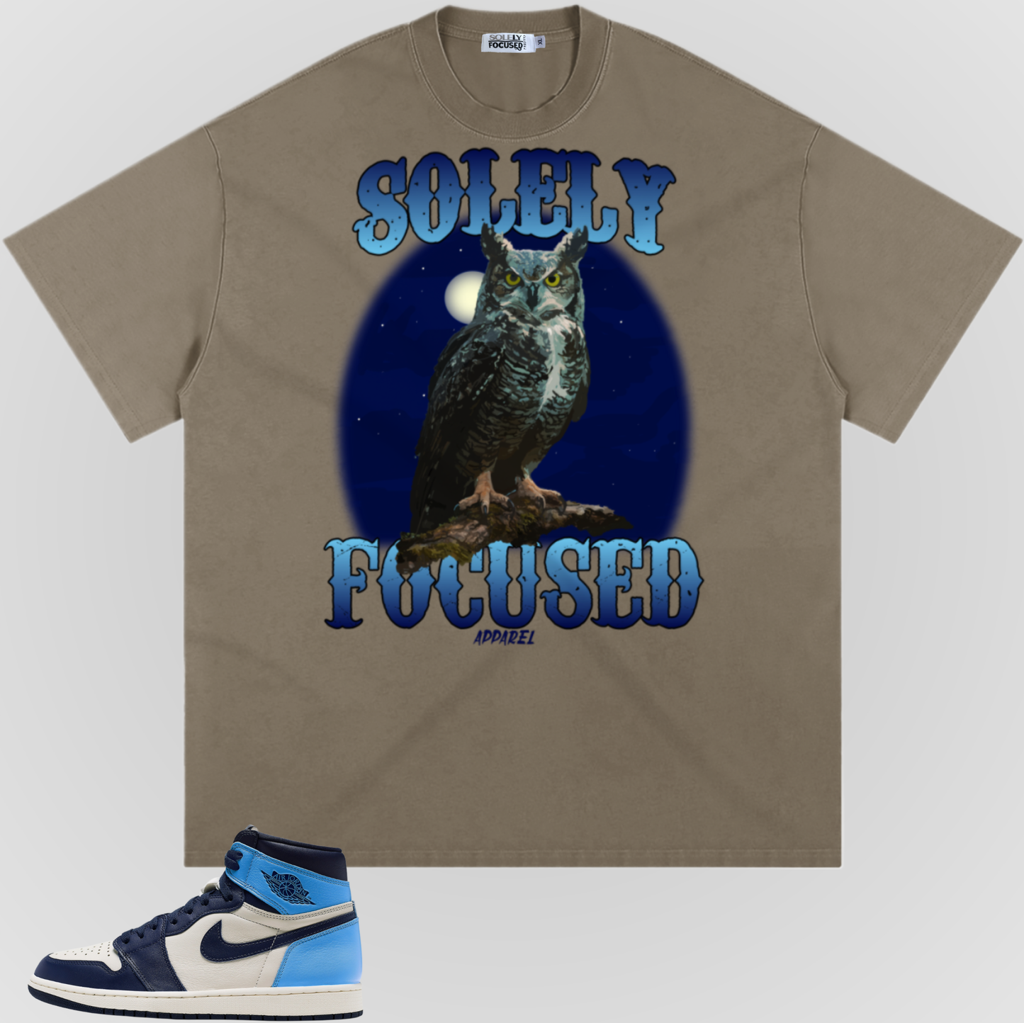 THE OWL (BLUE GRADIENT) | HEAVY TEE
