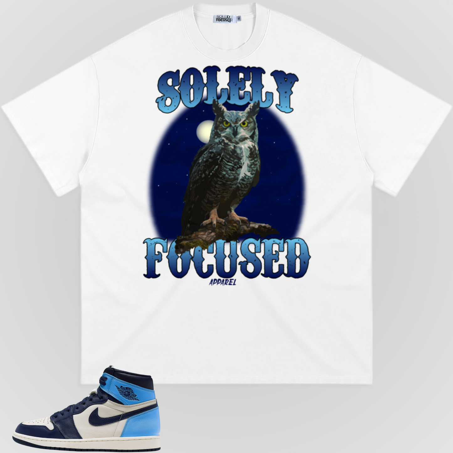 THE OWL (BLUE GRADIENT) | HEAVY TEE