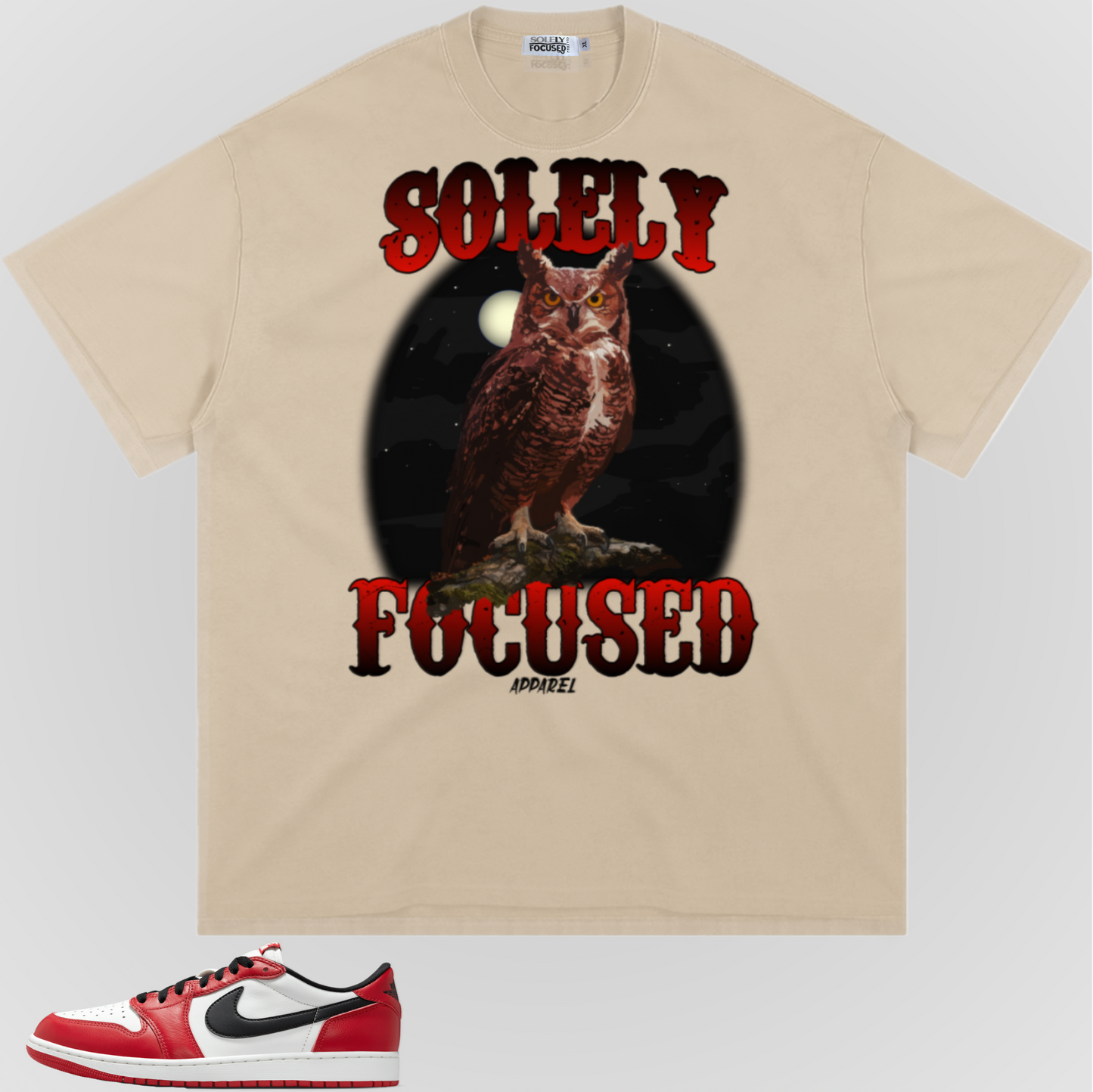 THE OWL (RED GRADIENT) | HEAVY TEE