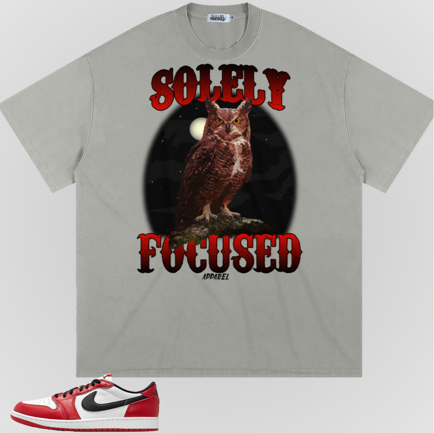 THE OWL (RED GRADIENT) | HEAVY TEE
