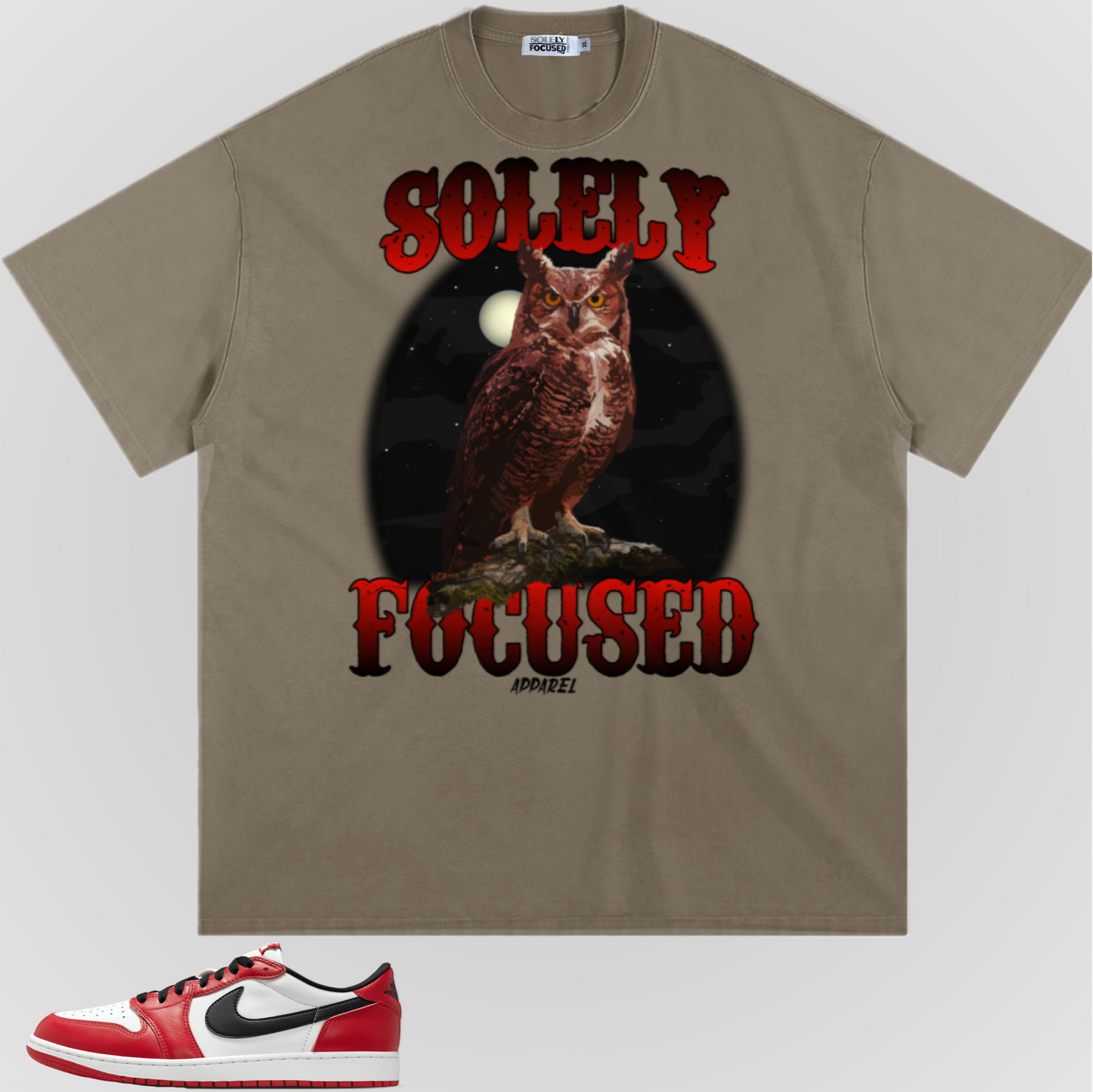 THE OWL (RED GRADIENT) | HEAVY TEE