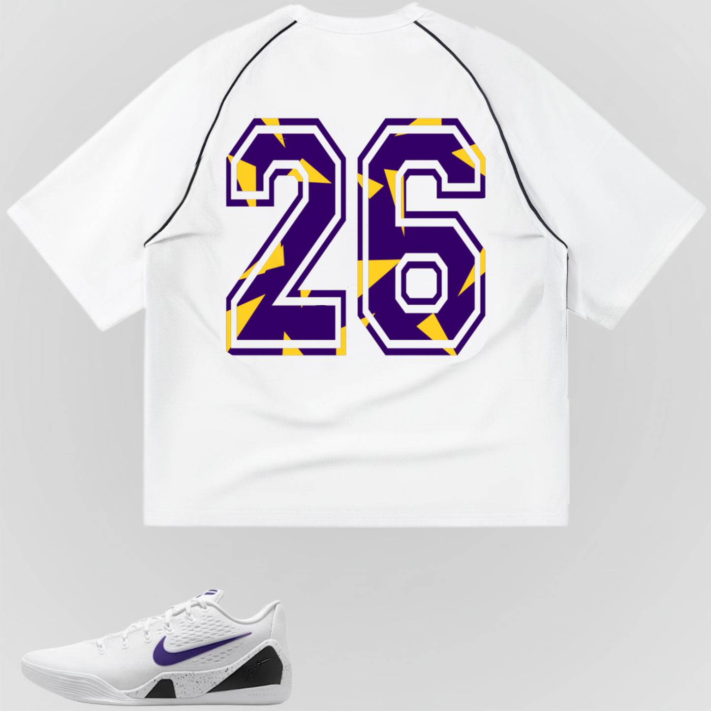 26 (WHITE) | RAGLAN JERSEY TEE
