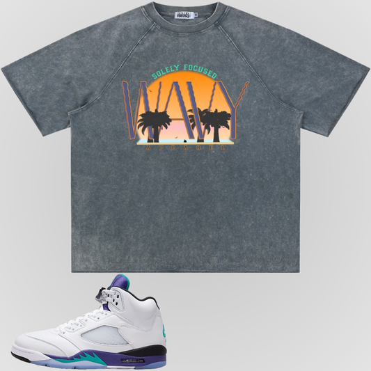 WAVY | WASHED RAW EDGE TEE