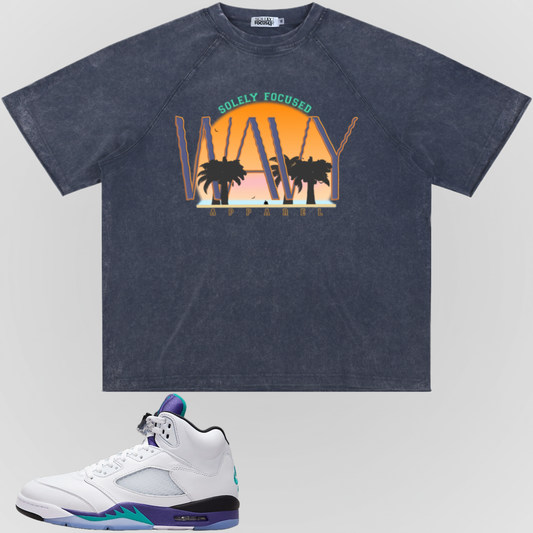 WAVY | WASHED RAW EDGE TEE