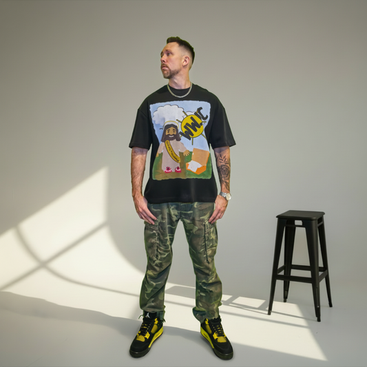 WWJC (BLACK) | Heavyweight Tee