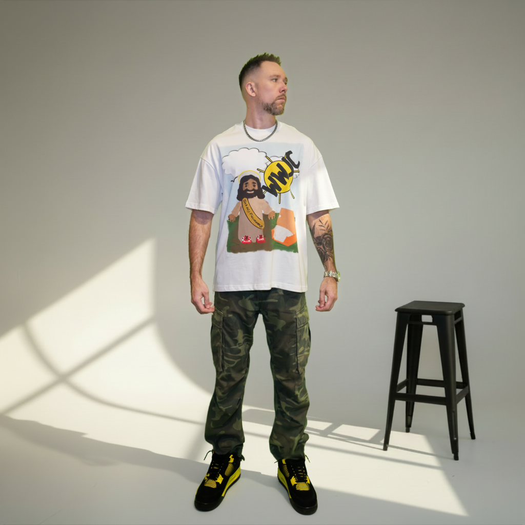 WWJC (WHITE) | Heavyweight Tee